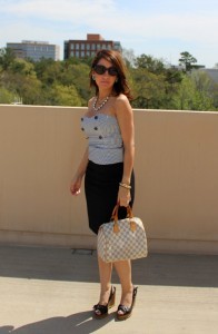 Seersucker and stella and dot|Pretty In Her Pearls