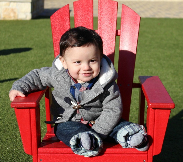 Manny Jr in the red chair