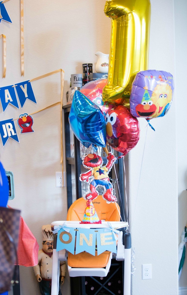 Sesame Street balloons for the birthday boy