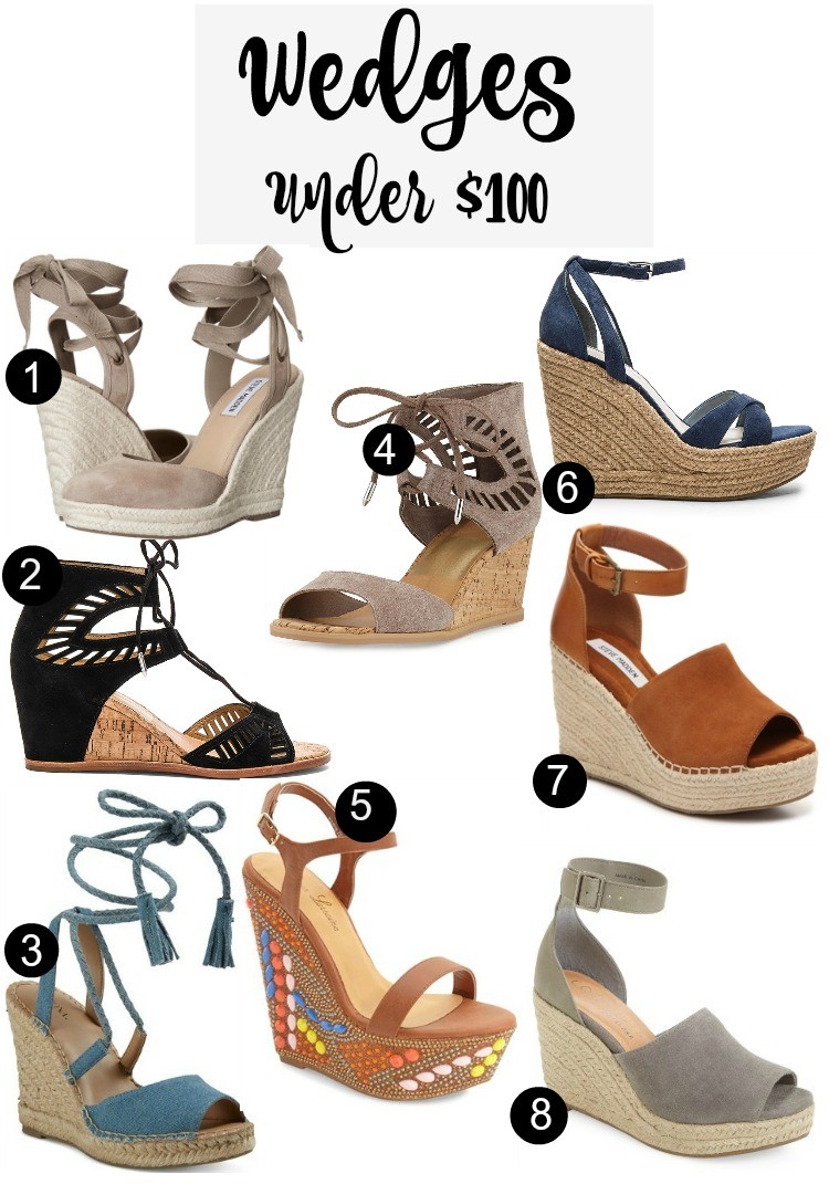 Wedges Under $100, Pretty In Her Pearls, Houston Blogger 