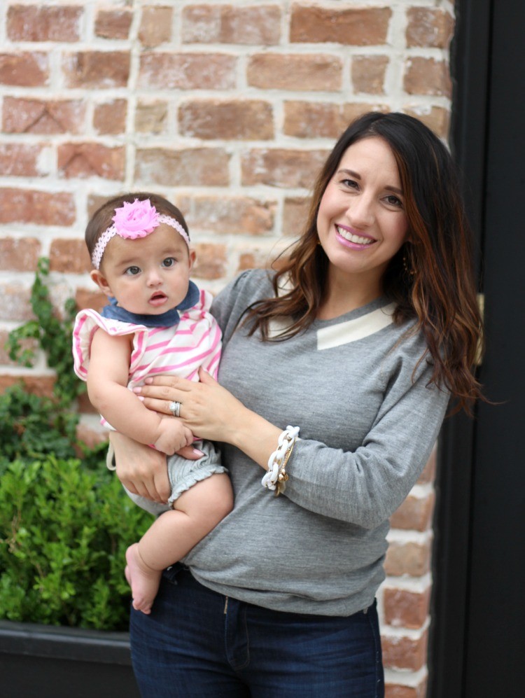 Mommy and me collared shirts, The Perfect Collared Tippi Sweater, Pretty In Her Pearls, Petite Blogger