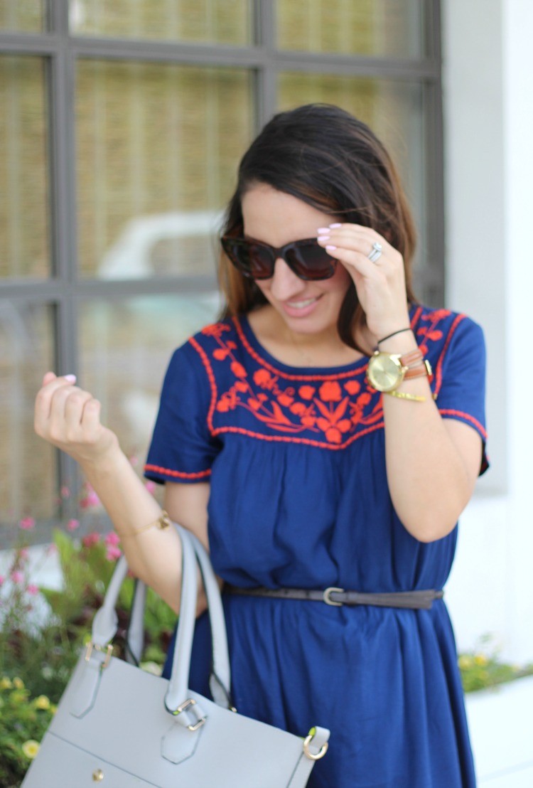 EMBROIDERED SHIFT DRESS , Pretty In Her Pearls, Petite Style Blogger