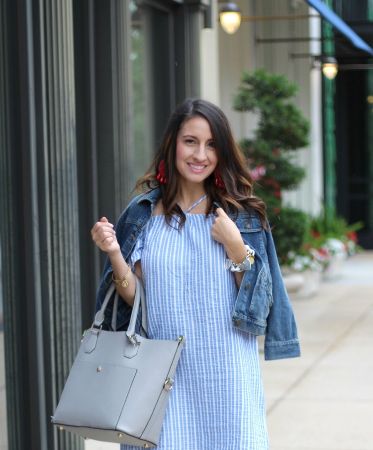 Fourth of July Red, white, and blue Outfit, Pretty In Her Pearls, Petite Style Blogger