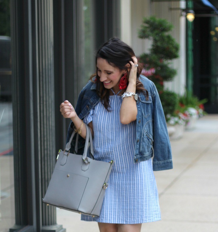 Fourth of July Red, white, and blue Outfit, Pretty In Her Pearls, Petite Style Blogger