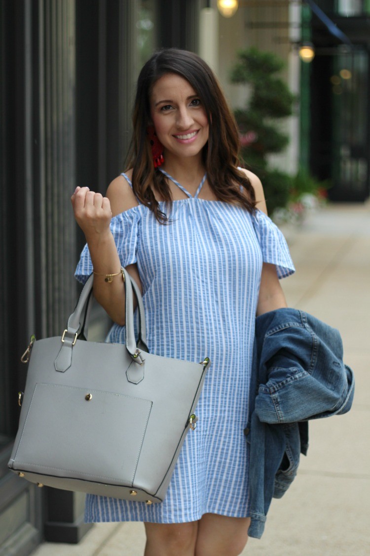 Fourth of July Red, white, and blue Outfit, Pretty In Her Pearls, Petite Style Blogger