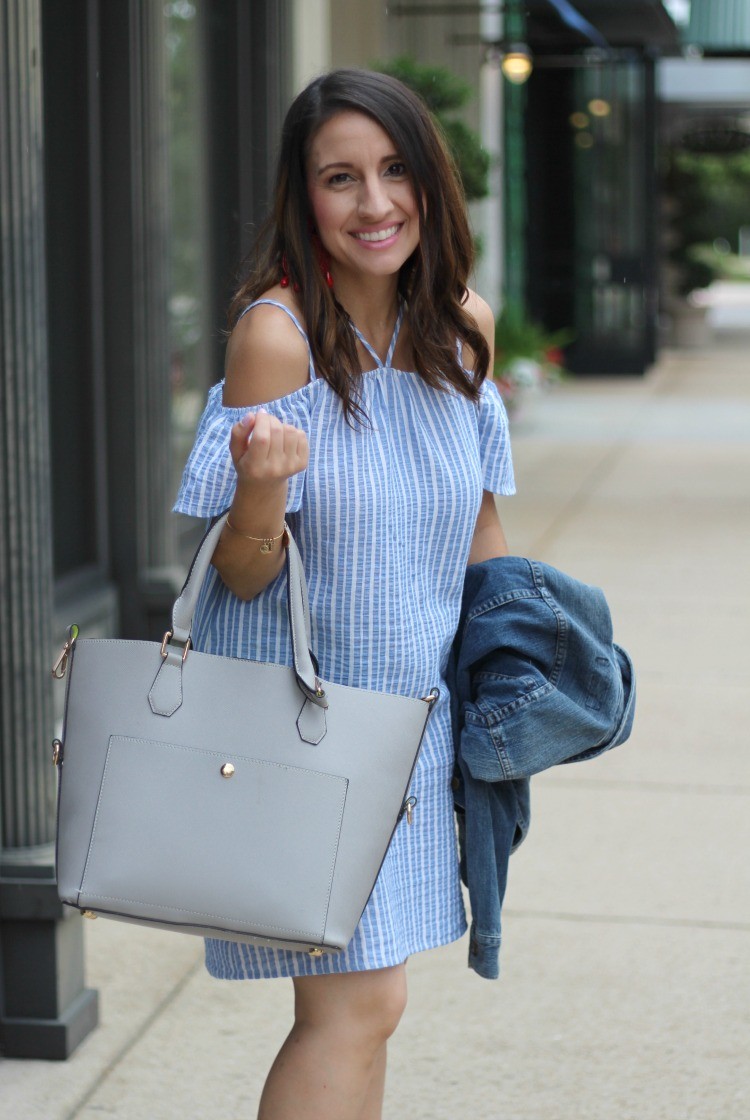 Fourth of July Red, white, and blue Outfit, Pretty In Her Pearls, Petite Style Blogger