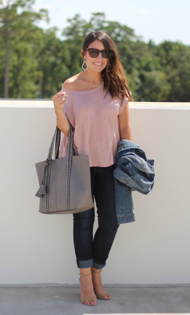 The Perfect Madewell Blush top, Pretty In Her Pearls, Style Blogger, Petite Style Blogger