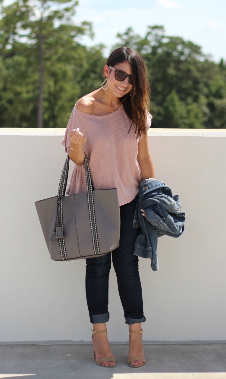 The Perfect Madewell Blush top, Pretty In Her Pearls, Style Blogger, Petite Style Blogger