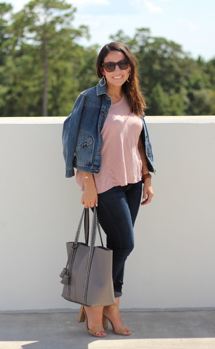 The Perfect Madewell Blush top, Pretty In Her Pearls, Style Blogger, Petite Style Blogger