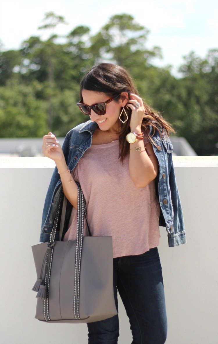 The Perfect Madewell Blush top, Pretty In Her Pearls, Style Blogger, Petite Style Blogger