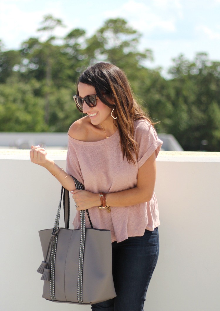 The Perfect Madewell Blush top, Pretty In Her Pearls, Style Blogger, Petite Style Blogger