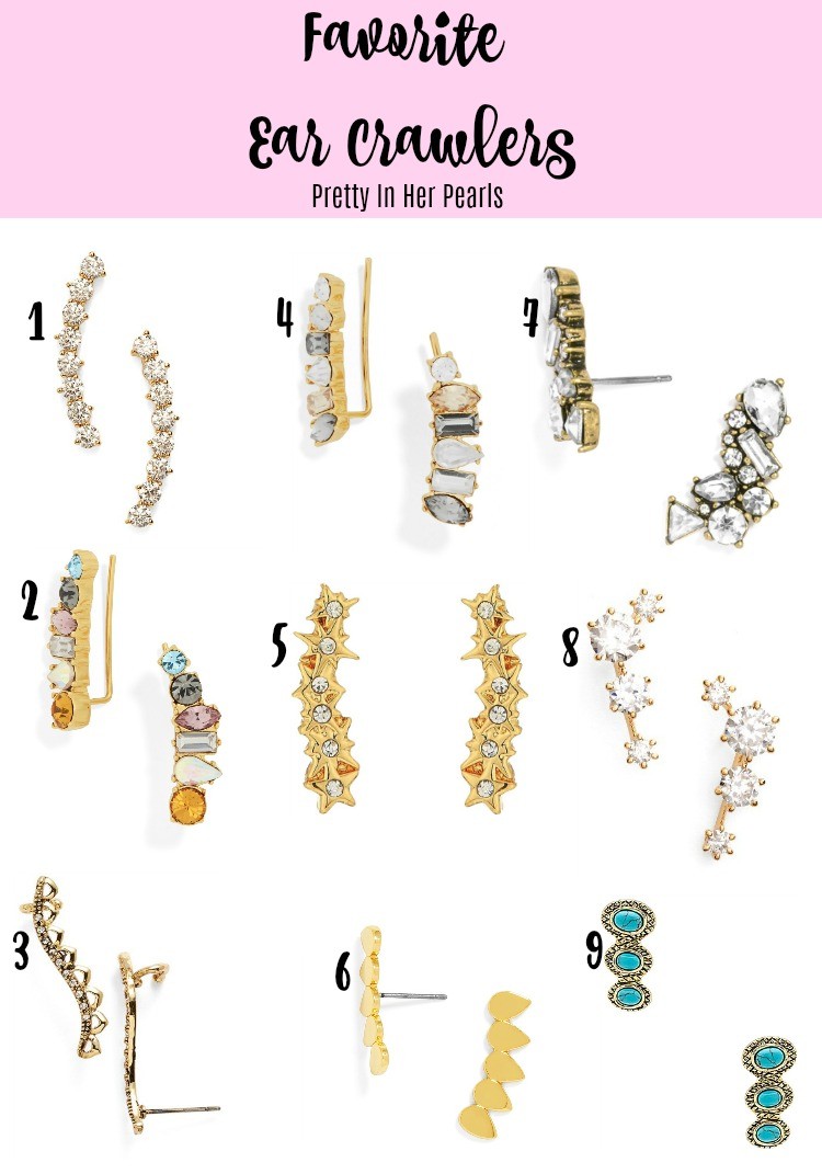 Nine Favorite Ear Crawlers - Pretty In Her Pearls