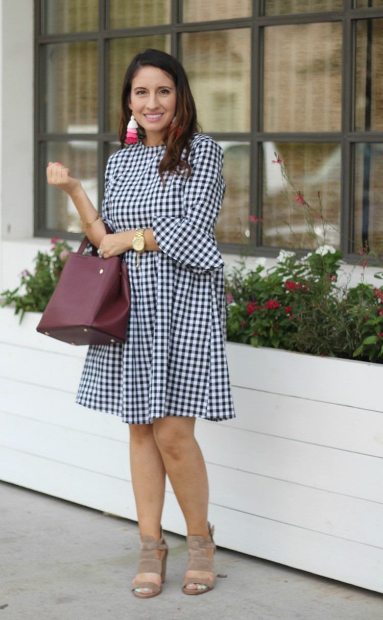 Black & White Gingham Dress - Pretty In Her Pearls