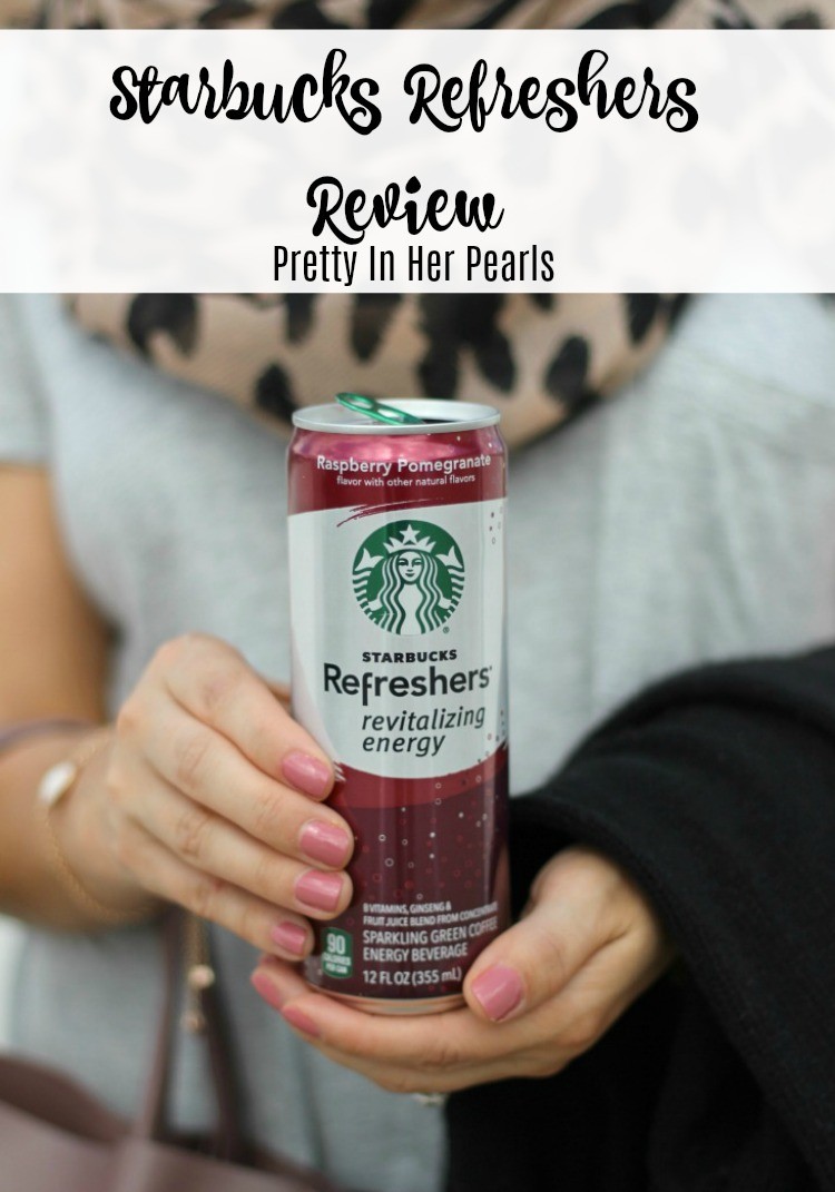 Amazon Prime Starbucks Refresher Review, Leopard Scarf, Fall Outfit, Pretty In Her Pearls. Style Blogger, Petite Blogger, Starbucks Refresher Review