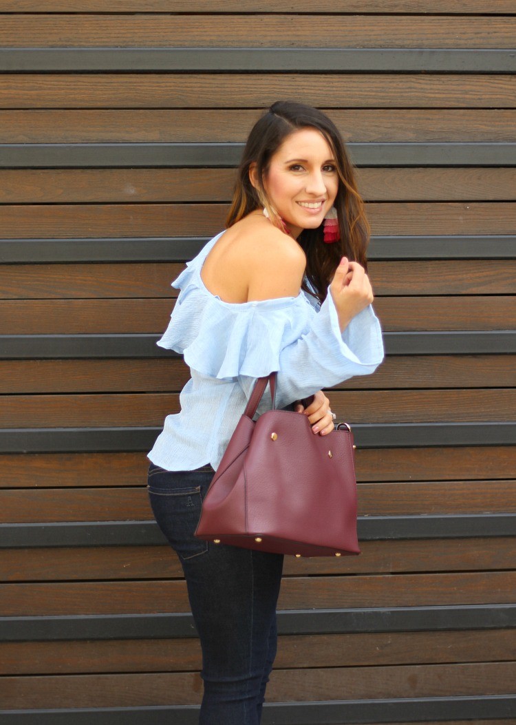 Confident In My Version Of Petite (Ruffle One-Shoulder Top) - Pretty In ...