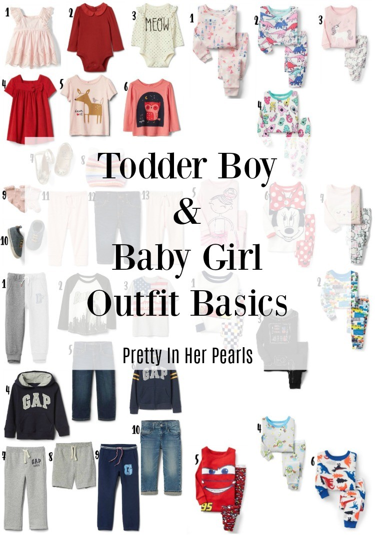 Toddler Boy and Baby Girl Outfit Basics, Baby Clothes, Toddler Boy Clothes, Gap Kids, Houston Blogger, Pretty In Her Pearls