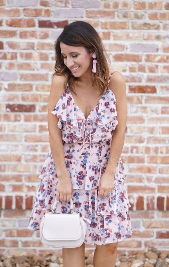 Floral Tiered Ruffle Dress - Pretty In Her Pearls