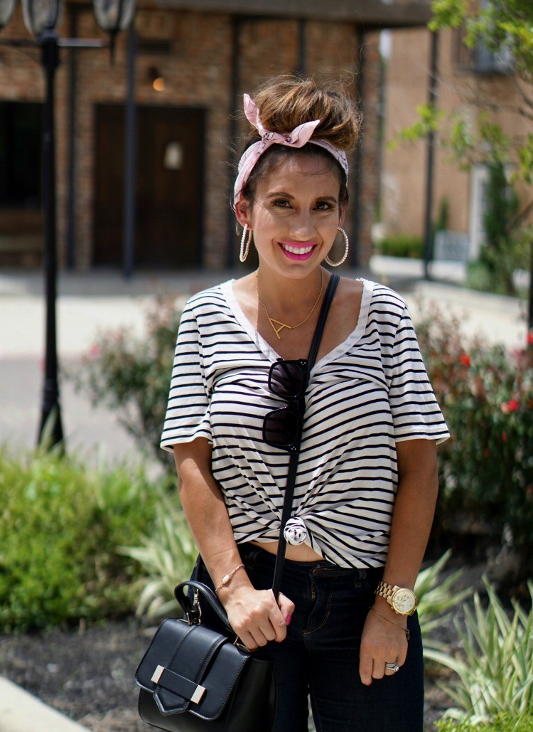 Stella and Ruby Angela Hoops and a top knot