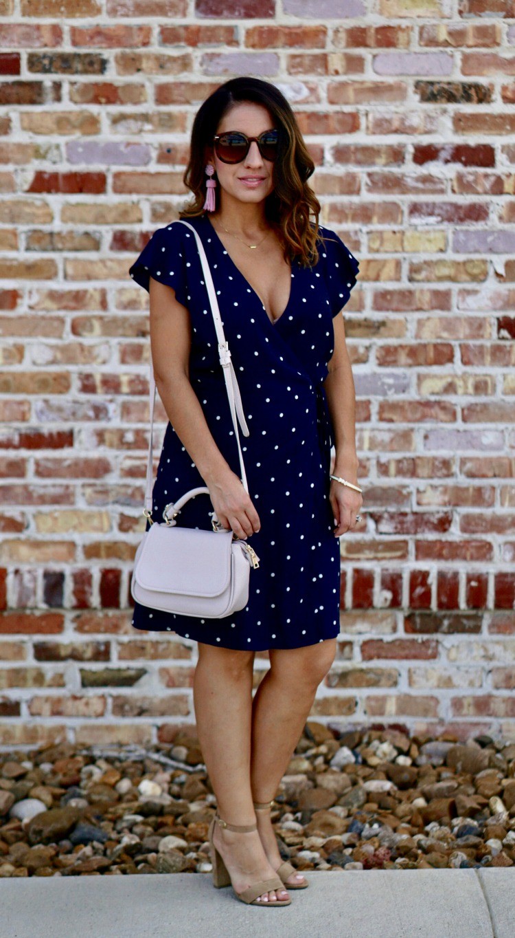 Blue and White wrap dress