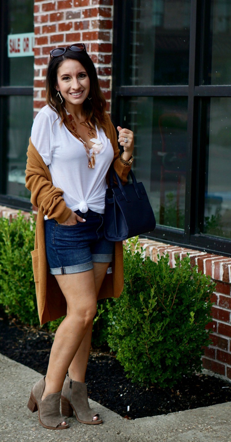 Cardigan and Shorts Combo