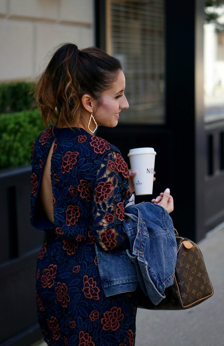 Floral dress with the prettiest back detail