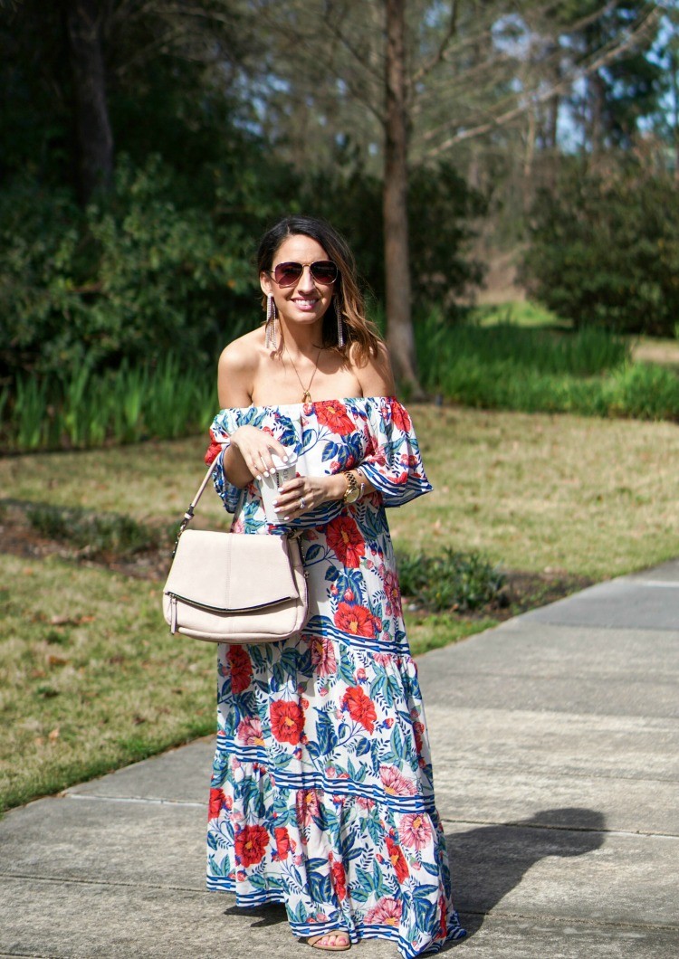 Pink Blush Floral Maxi Dress