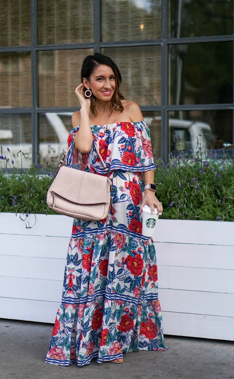 Pink Blush Floral Maxi Dress - Pretty In Her Pearls