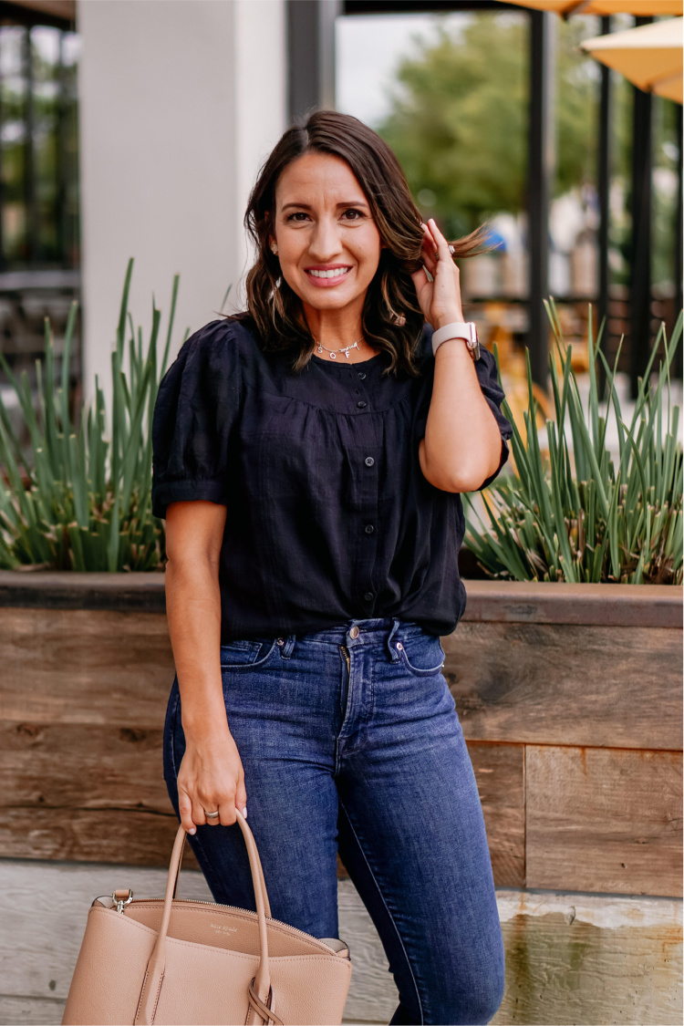 Madewell Blouse and Jeans