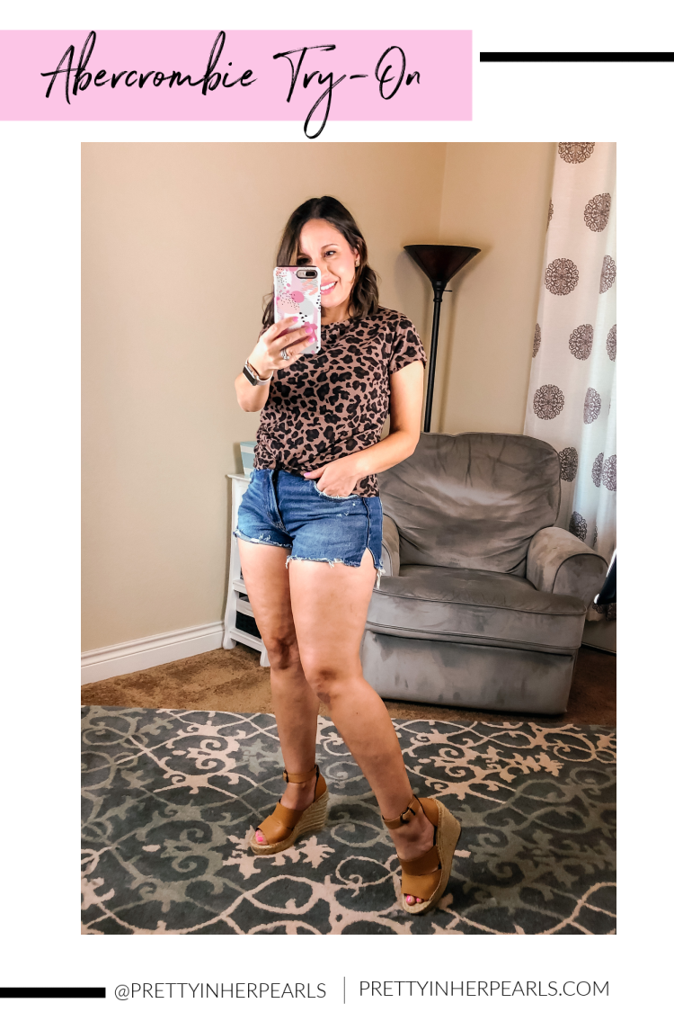 Mom Shorts and Animal Print T-Shirt